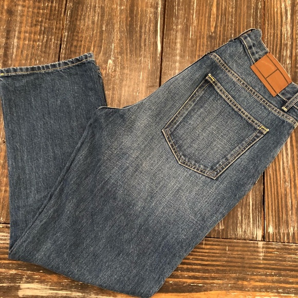 TOMMY HILFIGER Classic Straight Mens 36x30 Vintage Denim Blue Jeans Fast Ship - Picture 6 of 8